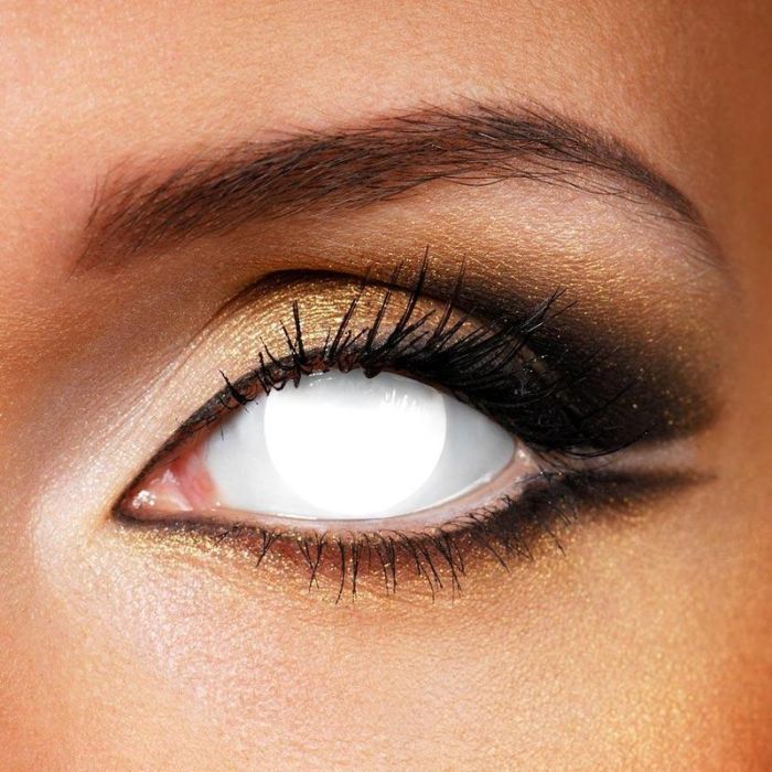 BLIND WHITE CONTACT LENSES