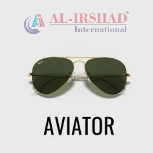 Rayban Sunglass Golden Frame Green Glasses Al Irshad International